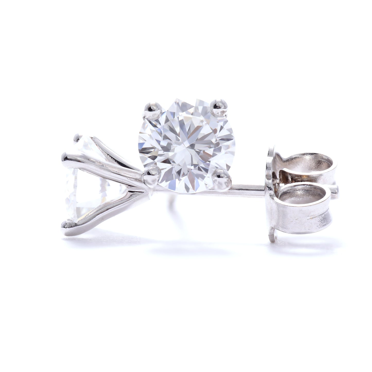 Lab Grown Stud Diamond Earrings 1.00 Total Carat Weight