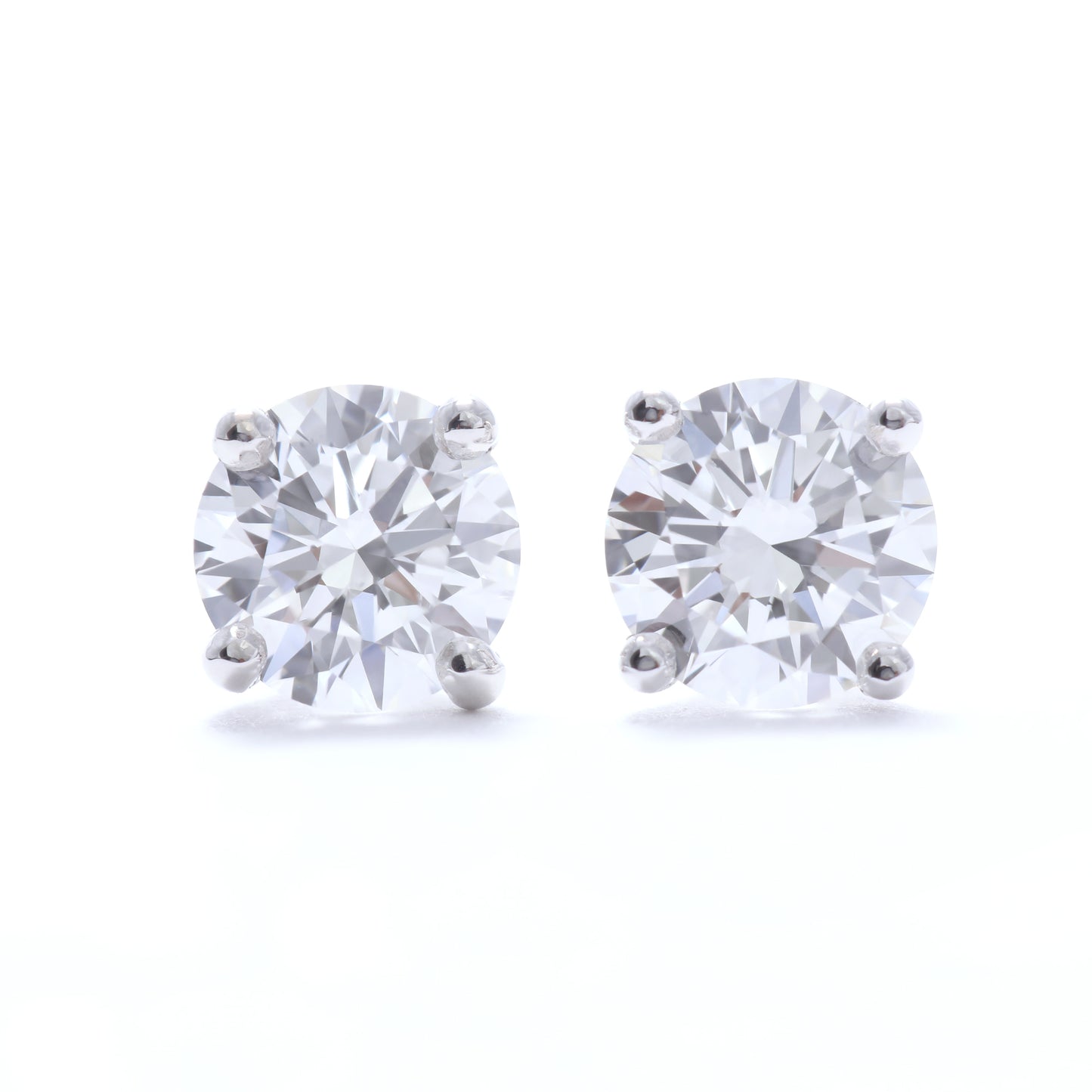 Lab Grown Stud Diamond Earrings 1.00 Total Carat Weight