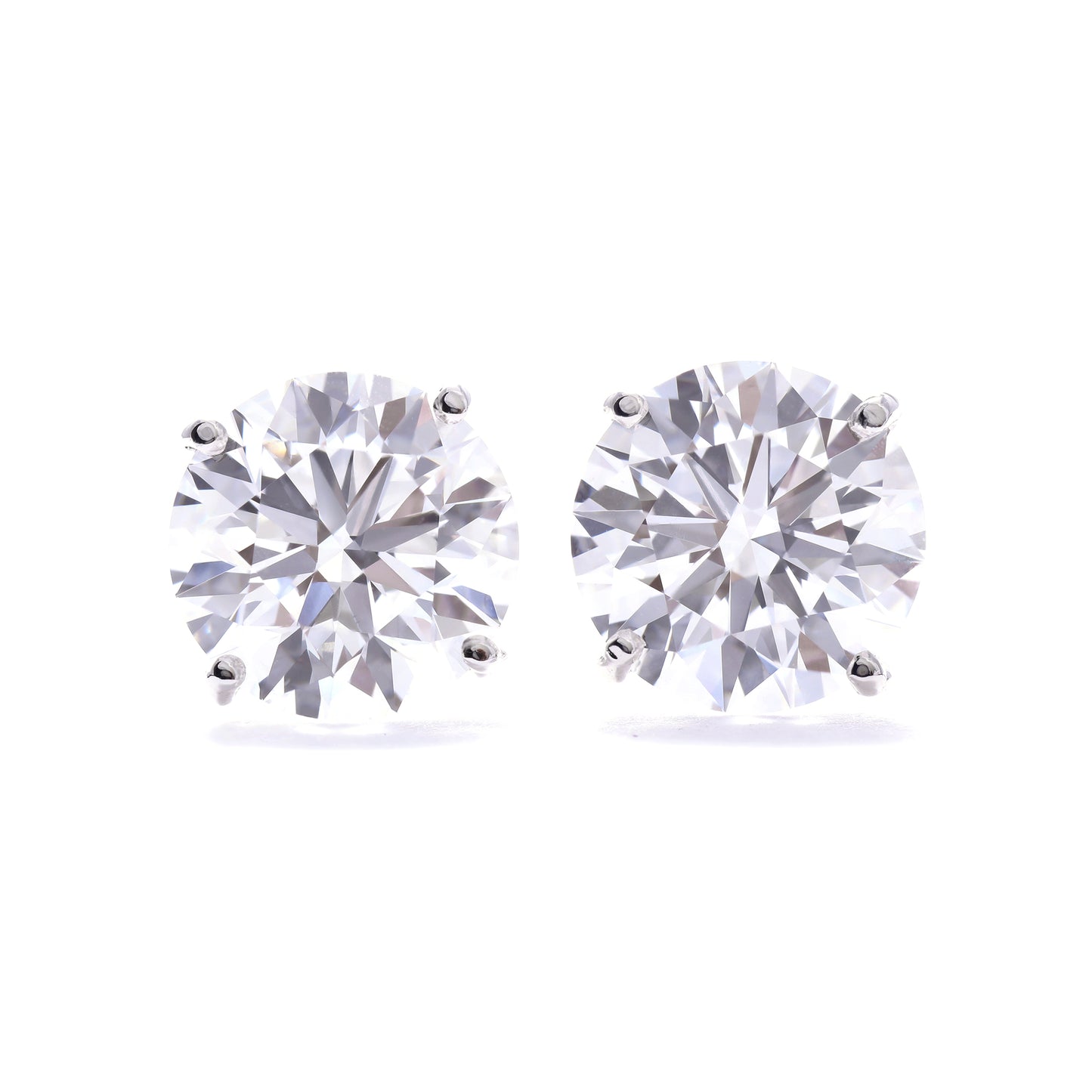 Lab Grown Stud Diamond Earrings 2.00 Total Carat Weight