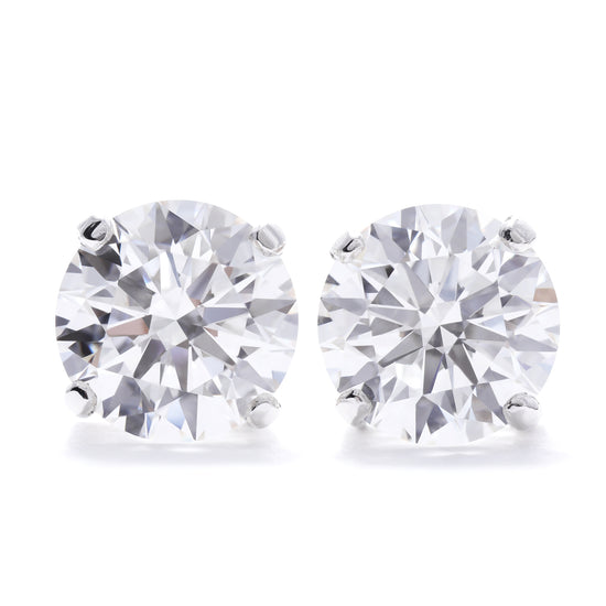 Lab Grown Stud Diamond Earrings 6.00 Total Carat Weight