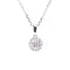 Solitaire Diamond Pendant with Diamond Cut Bezel