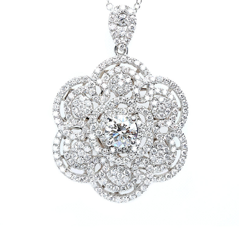 Snow Flake Diamond Pendant