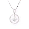 Diamond Dangle Halo Pendant