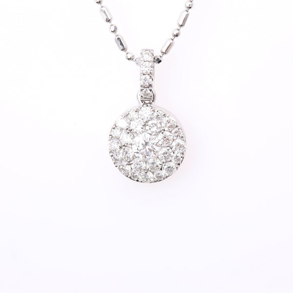 Round Pavé Diamond Pendant