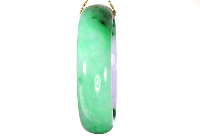 Lavender and Green Jadeite Bangle