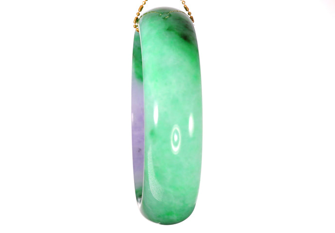 Lavender and Green Jadeite Bangle