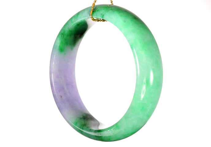Lavender and Green Jadeite Bangle