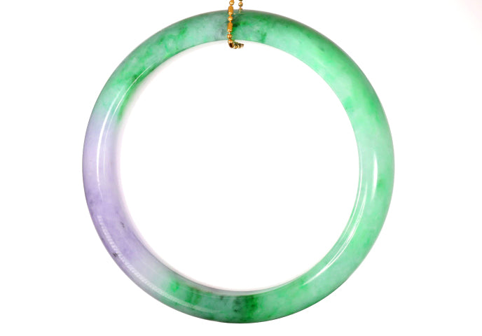 Lavender and Green Jadeite Bangle