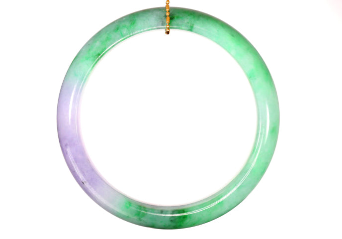 Lavender and Green Jadeite Bangle