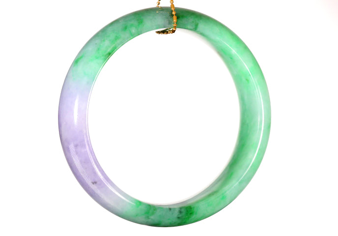 Lavender and Green Jadeite Bangle