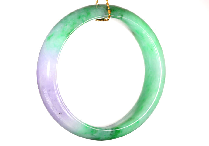 Lavender and Green Jadeite Bangle