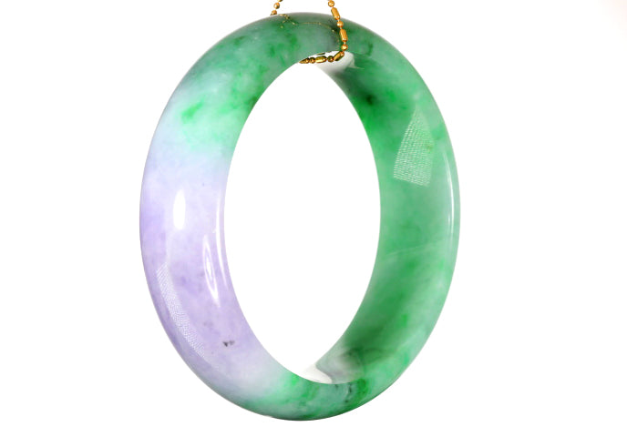 Lavender and Green Jadeite Bangle