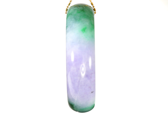 Lavender and Green Jadeite Bangle