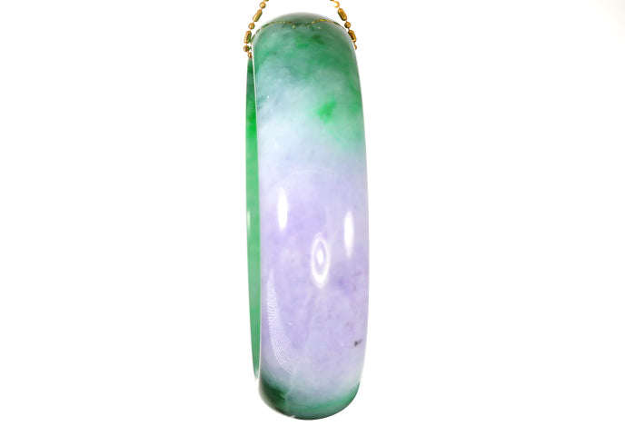 Lavender and Green Jadeite Bangle