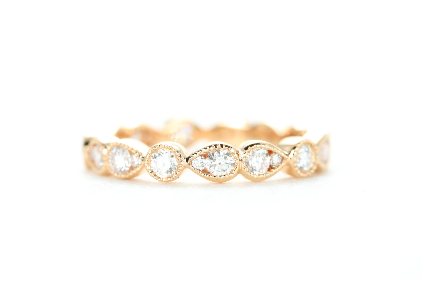 Art Deco Diamond Eternity Ring Rose Gold