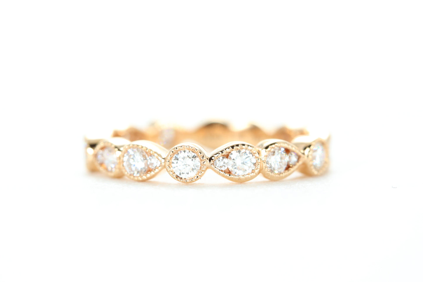 Art Deco Diamond Eternity Ring Rose Gold