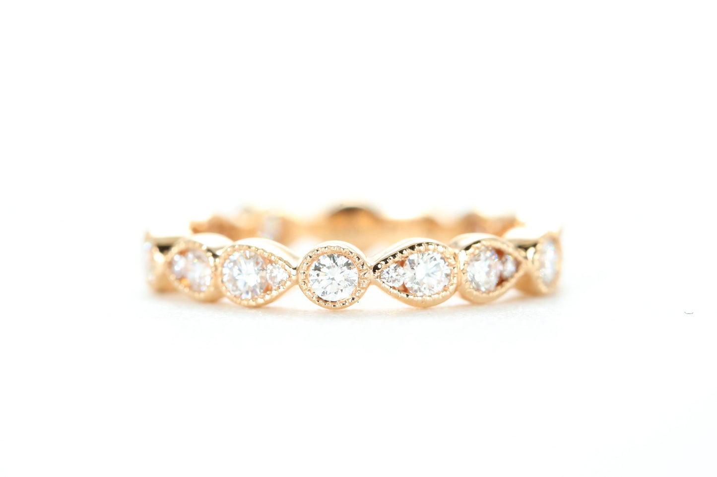 Art Deco Diamond Eternity Ring Rose Gold