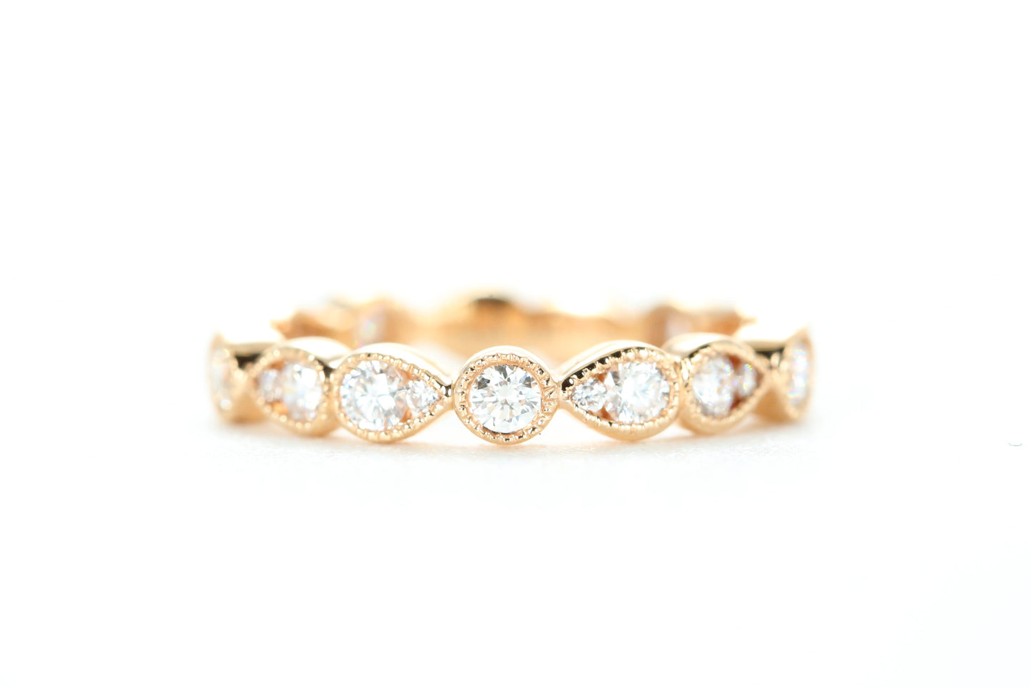 Art Deco Diamond Eternity Ring Rose Gold