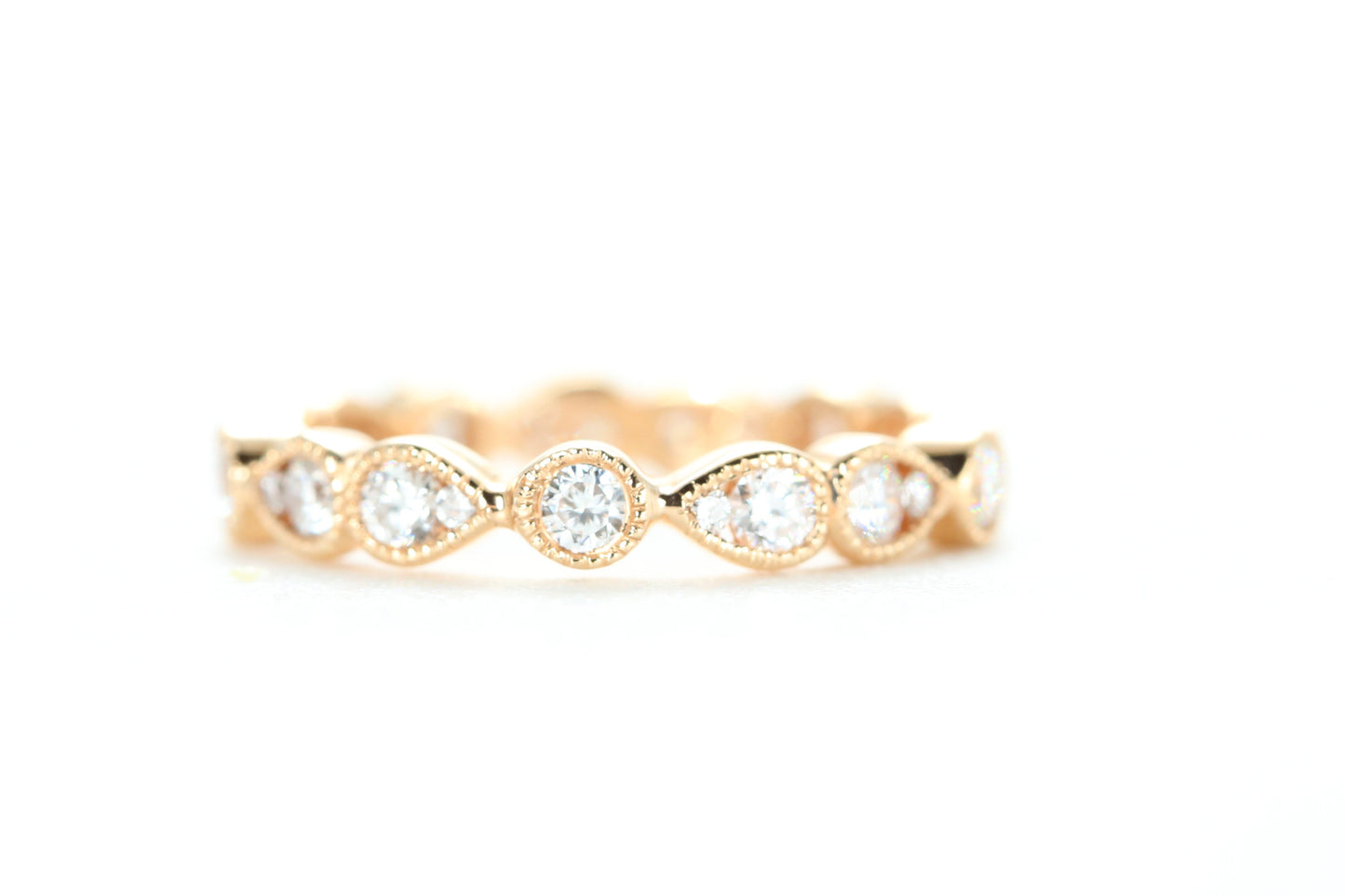 Art Deco Diamond Eternity Ring Rose Gold