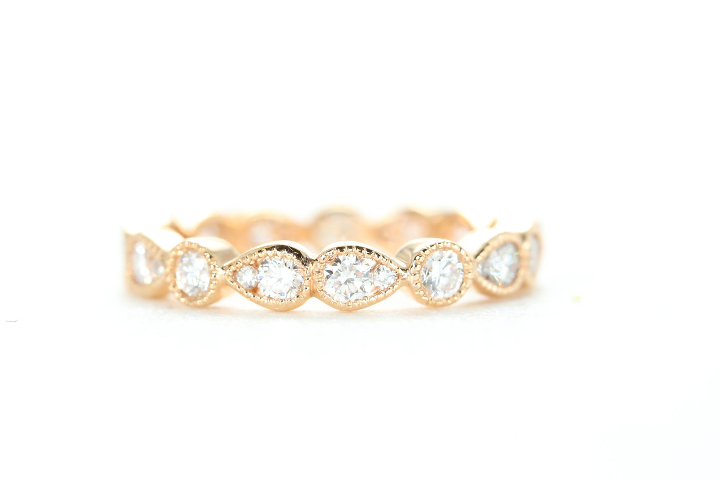 Art Deco Diamond Eternity Ring Rose Gold