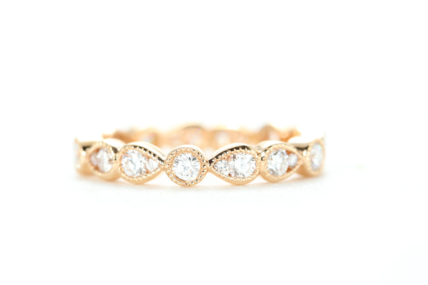 Art Deco Diamond Eternity Ring Rose Gold