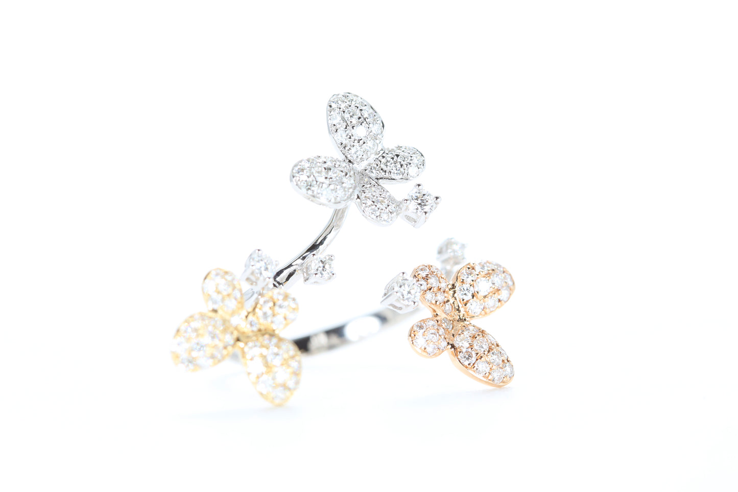 Butterfly Trio Diamond Ring