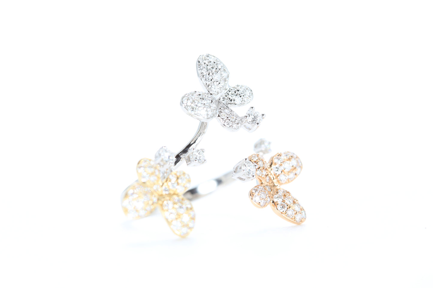 Butterfly Trio Diamond Ring