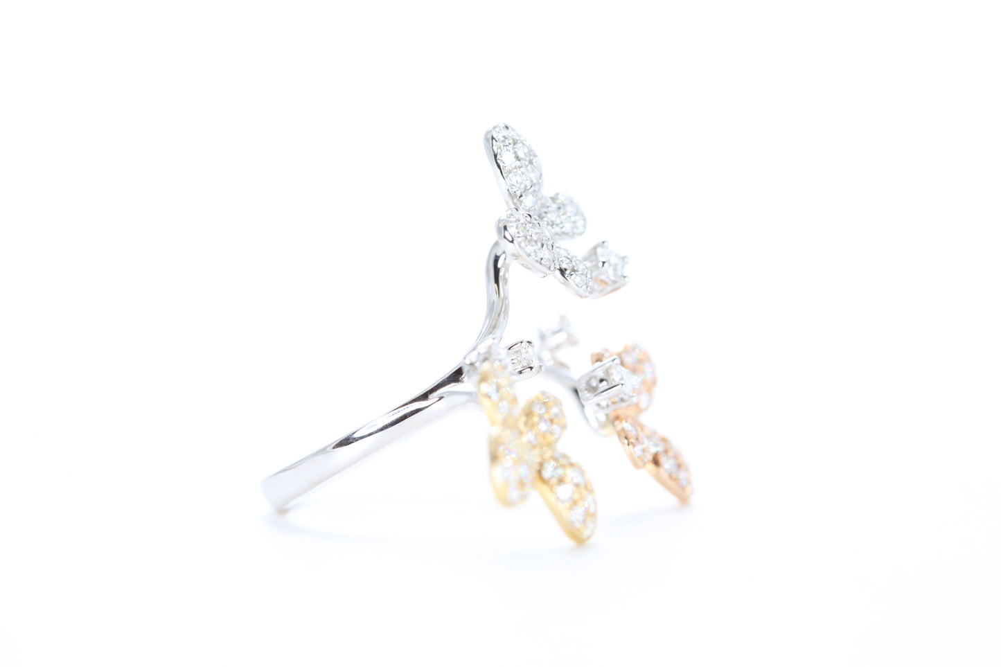 Butterfly Trio Diamond Ring