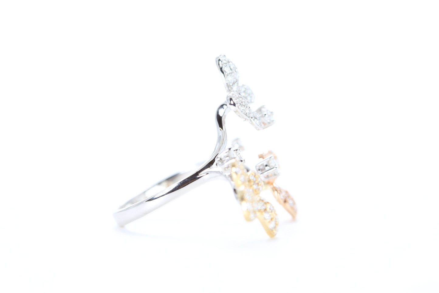 Butterfly Trio Diamond Ring