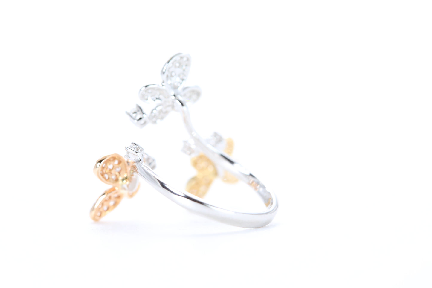 Butterfly Trio Diamond Ring