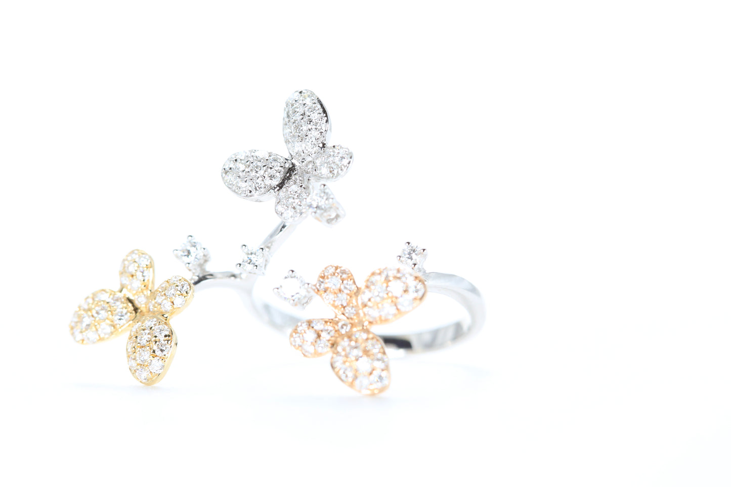 Butterfly Trio Diamond Ring