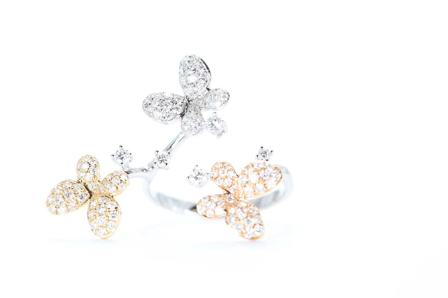 Butterfly Trio Diamond Ring