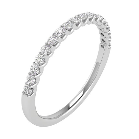 1/4 CTW COLORLESS FLAWLESS U-PRONG WEDDING BAND