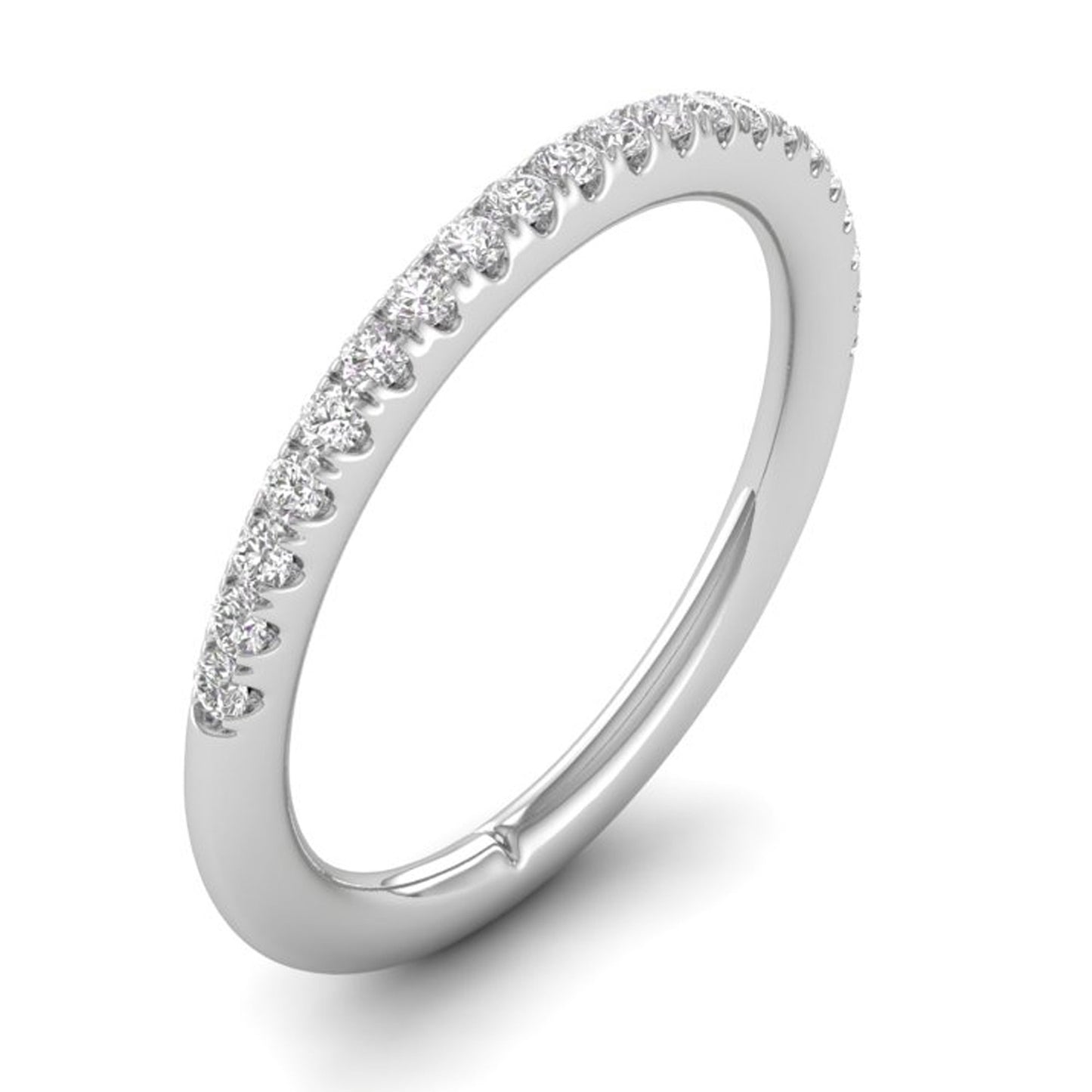 1/4 CTW COLORLESS FLAWLESS FRENCH PAVÉ WEDDING BAND
