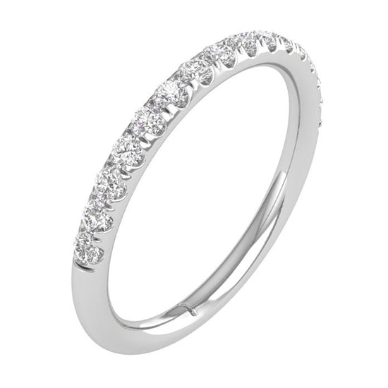 1/2 CTW COLORLESS FLAWLESS FRENCH PAVÉ WEDDING BAND