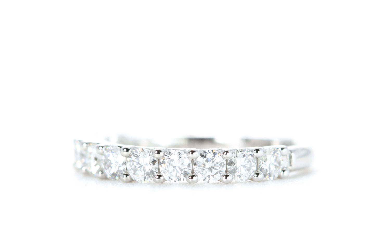 Micro Pavé One Carat Diamond Ring in 18K White Gold
