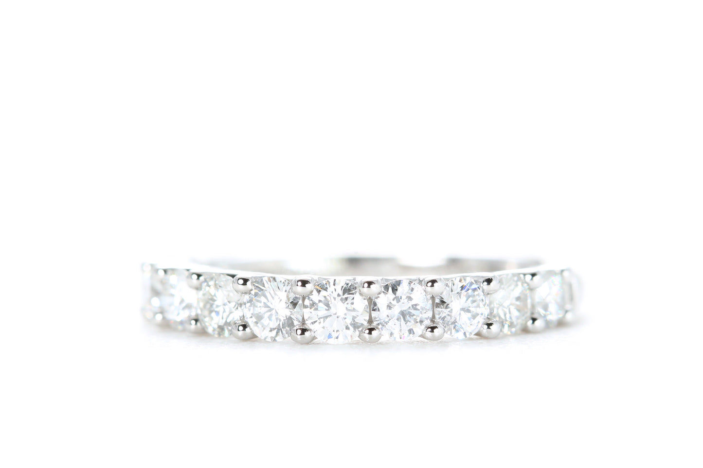 Micro Pavé One Carat Diamond Ring in 18K White Gold