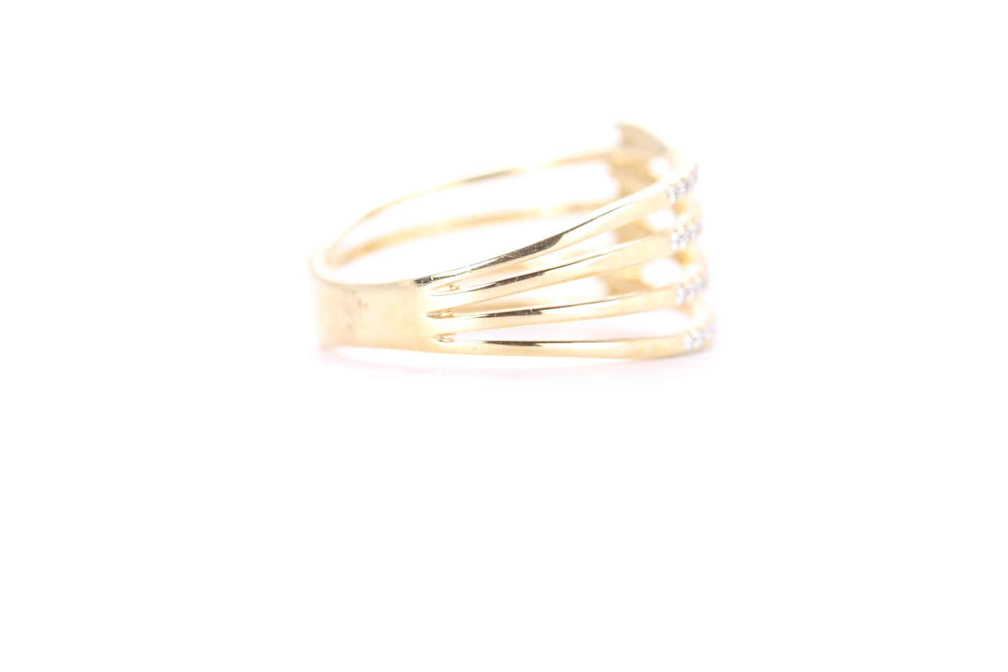 Contemporary Diamond Ring Yellow Gold