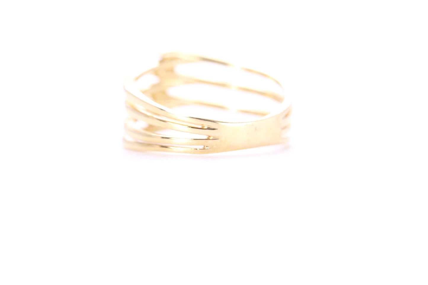 Contemporary Diamond Ring Yellow Gold