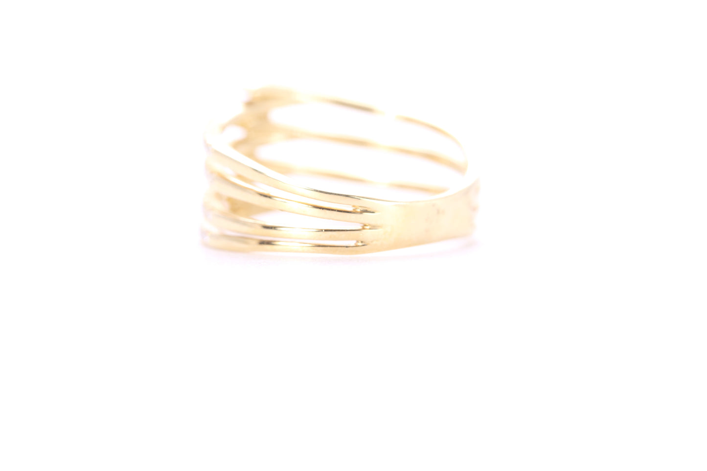 Contemporary Diamond Ring Yellow Gold