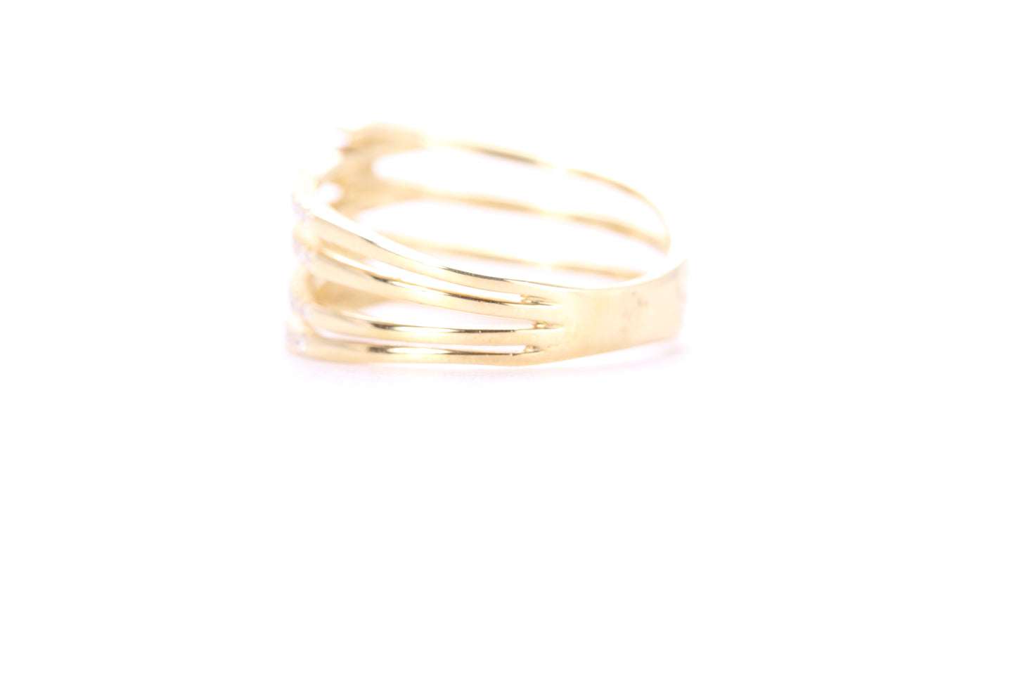 Contemporary Diamond Ring Yellow Gold