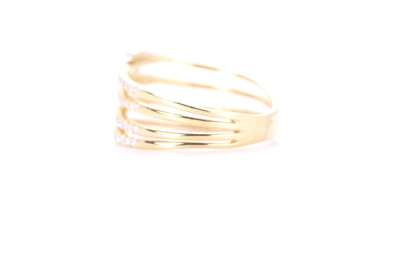 Contemporary Diamond Ring Yellow Gold
