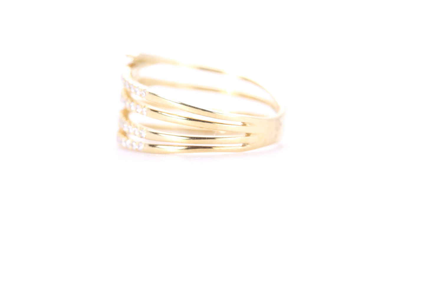 Contemporary Diamond Ring Yellow Gold