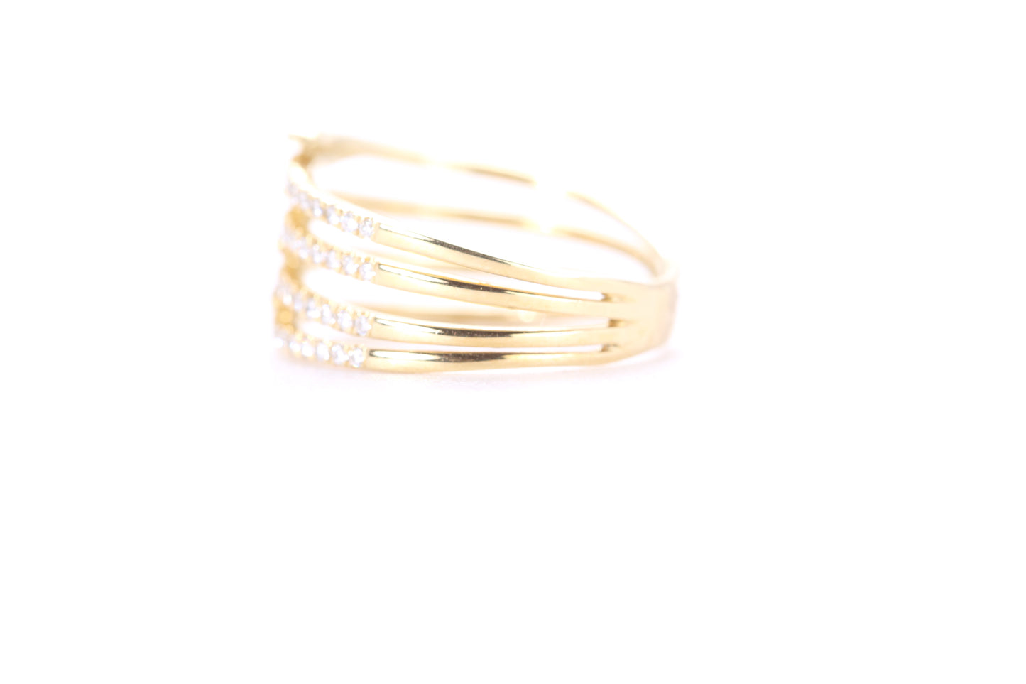 Contemporary Diamond Ring Yellow Gold