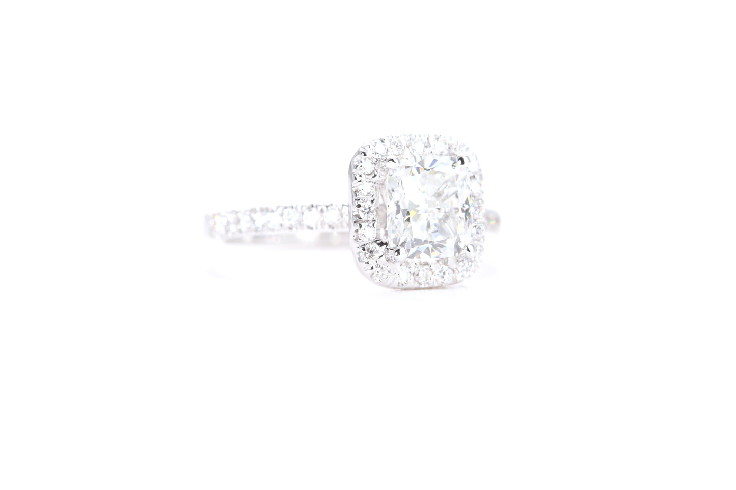 Cushion Halo Diamond Ring