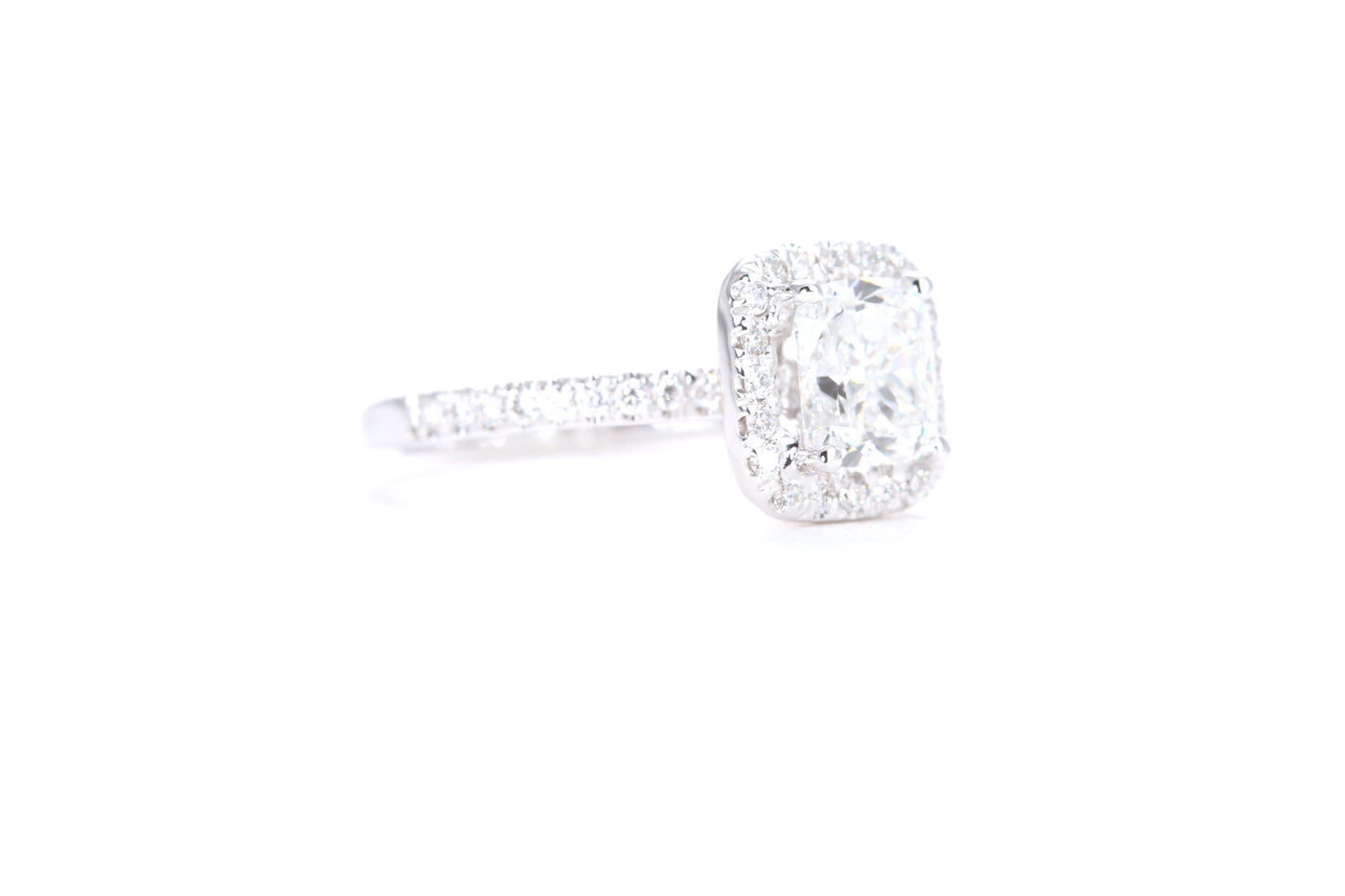 Cushion Halo Diamond Ring