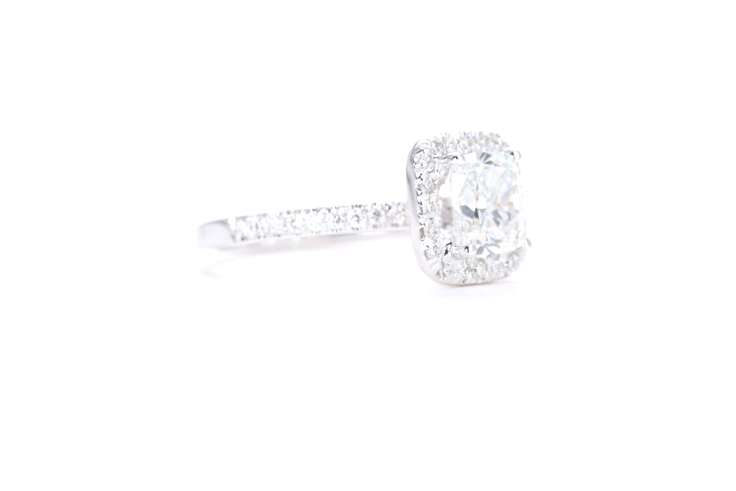 Cushion Halo Diamond Ring