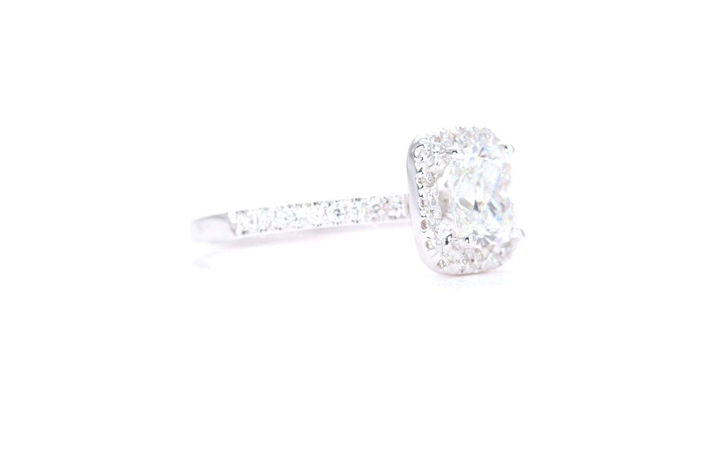 Cushion Halo Diamond Ring