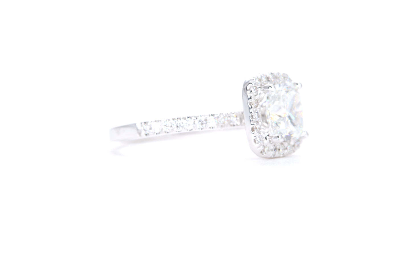 Cushion Halo Diamond Ring