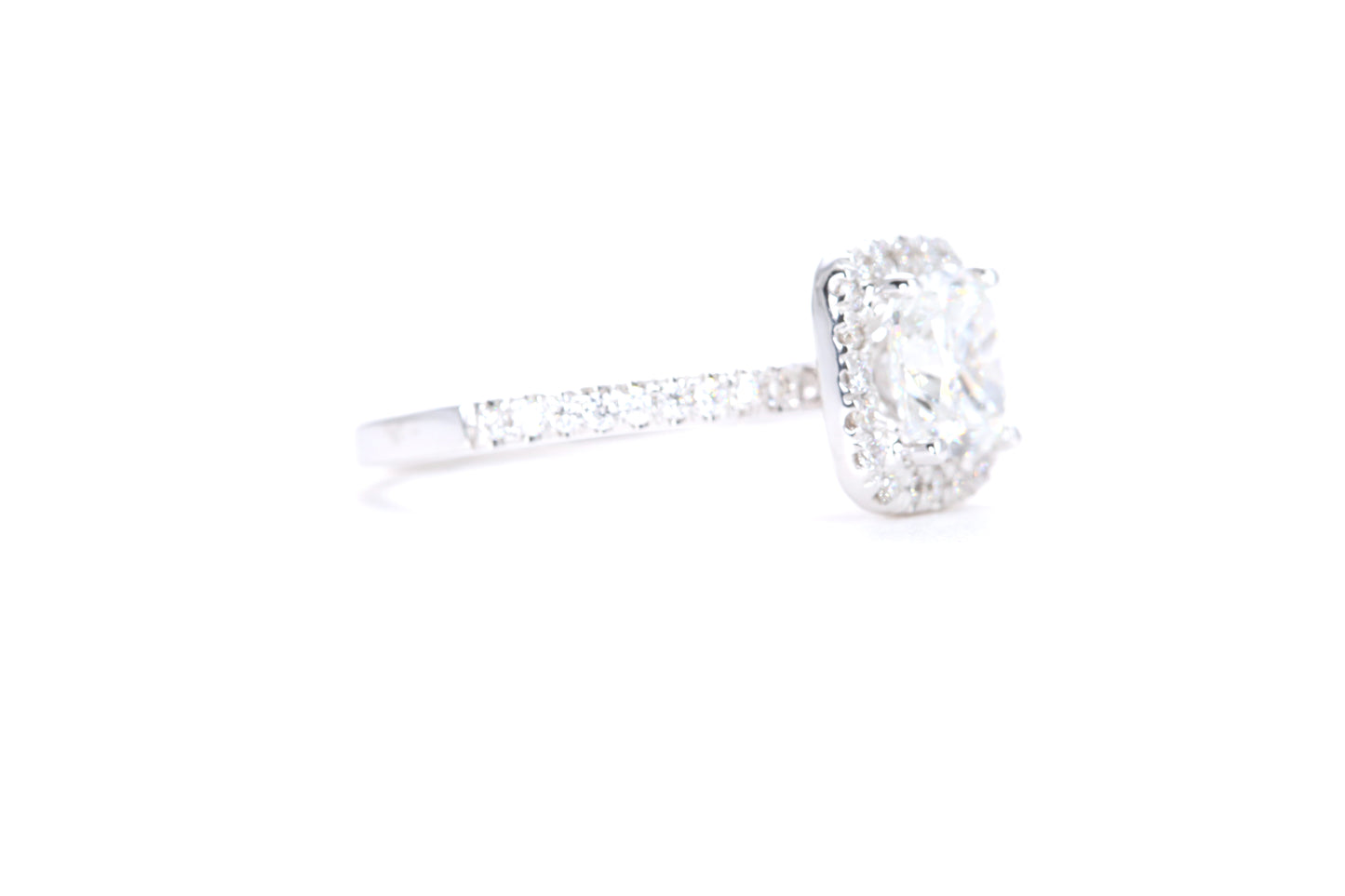 Cushion Halo Diamond Ring